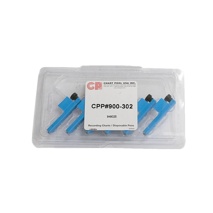 (900-302) Blue Chart Pen, .140" NIB Length, 6-Pack