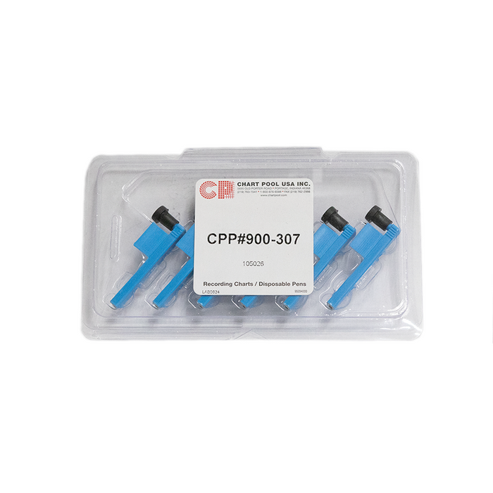 (900-307) Blue Chart Pen, .370" NIB Length, 6-Pack