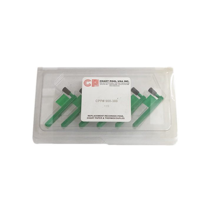 (900-308) Green Chart Pen, .370" NIB Length, 6-Pack