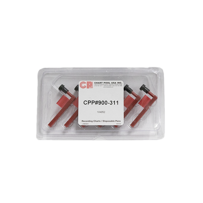 (900-311) Red Chart Pen, .600" NIB Length, 6-Pack