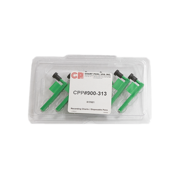 (900-313) Green Chart Pen, .600" NIB Length, 6-Pack