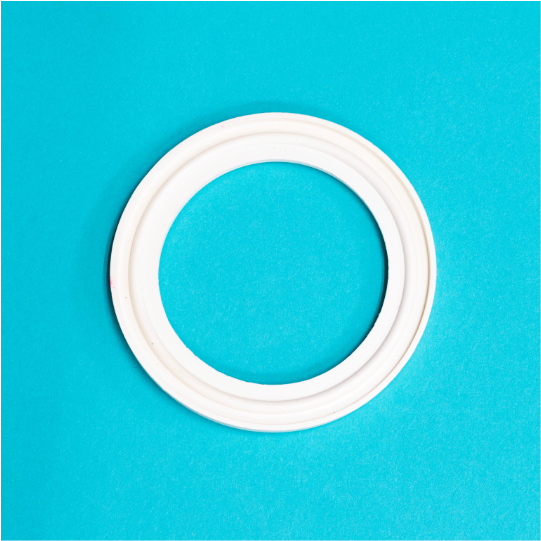 (40MPF-UW) CLEARANCE White Flanged Clamp Gasket Buna