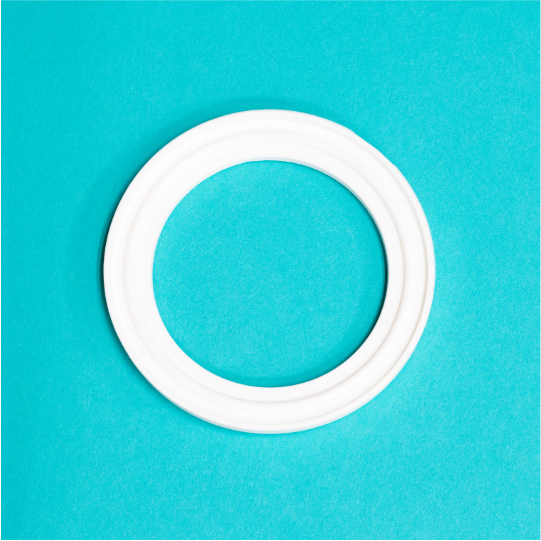 (40MPFX-W) White Flanged Peroxide Clamp Gasket Silicone